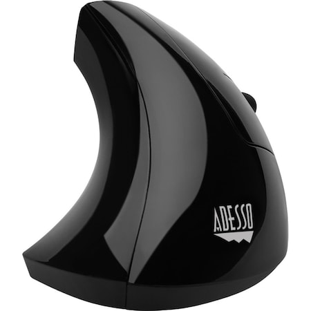 Adesso Publishing Adesso 2.4Ghz Rf Wireless Vertical Ergonomic Mouse, Contour Shape w/ IMOUSEE10
